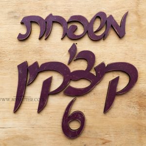 שלט לדלת מעוצב בעברית